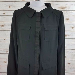 Liz Claiborne Collection Jacket Lined Black Long